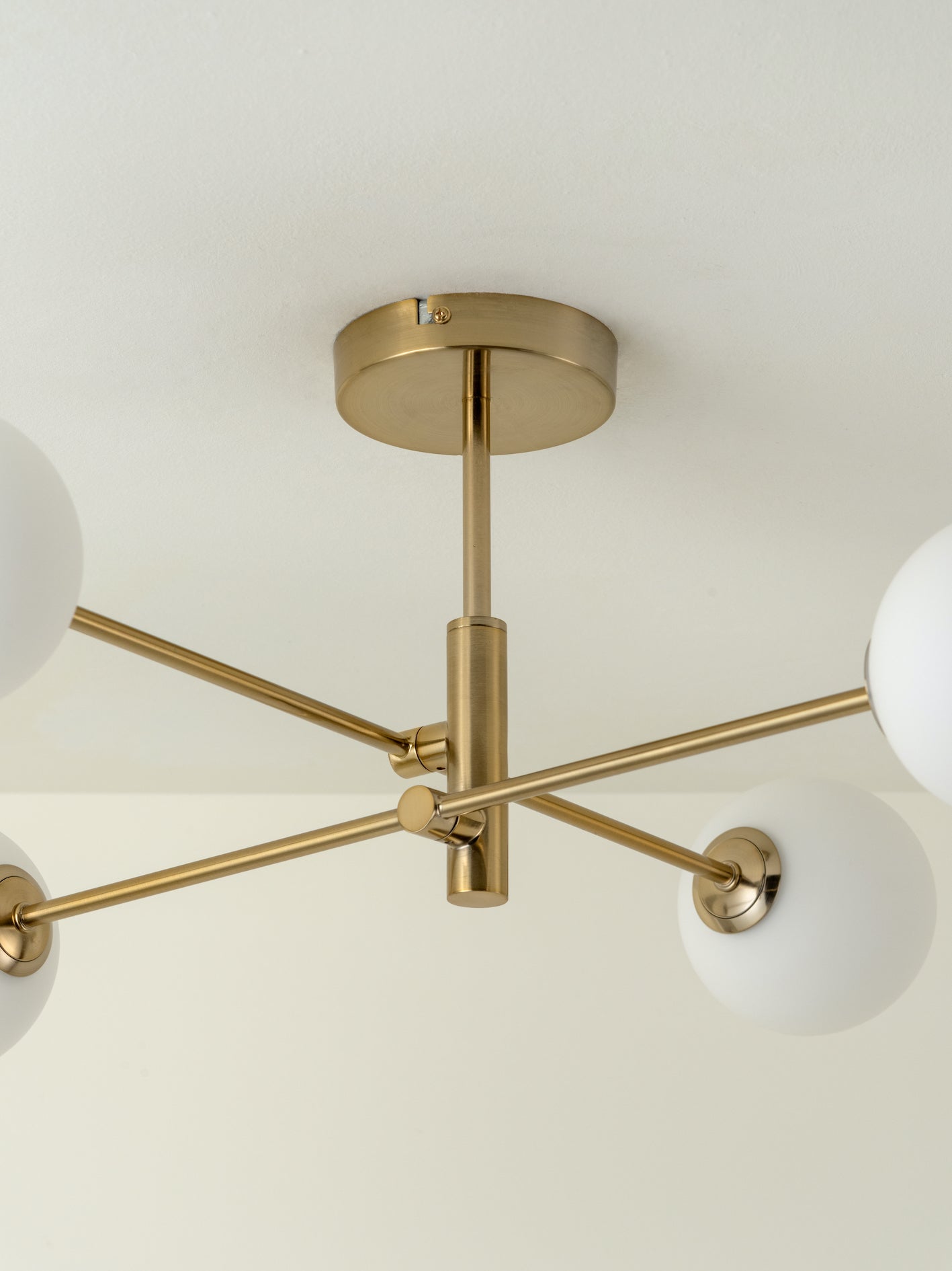 Chelso - 4 light brass and opal flush