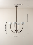 Ruzo - 4 light bronze ceiling pendant