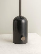Penn - black marble and graphite silver table lamp