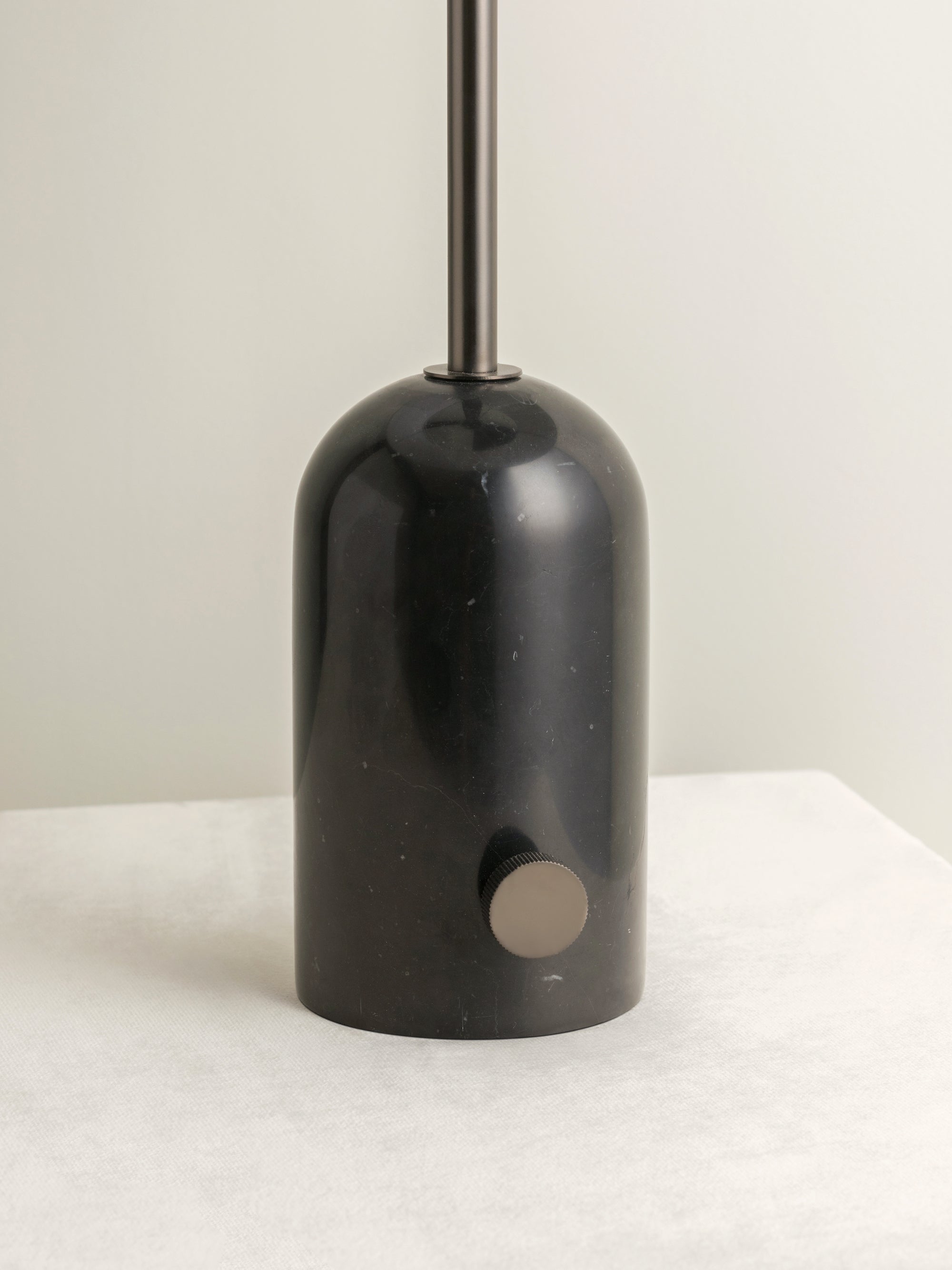Penn - black marble and graphite silver table lamp