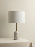 Penn - white marble and brass table lamp