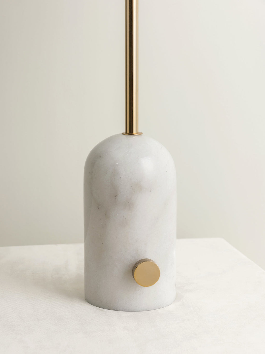Penn - white marble and brass table lamp