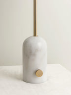 Penn - white marble and brass table lamp