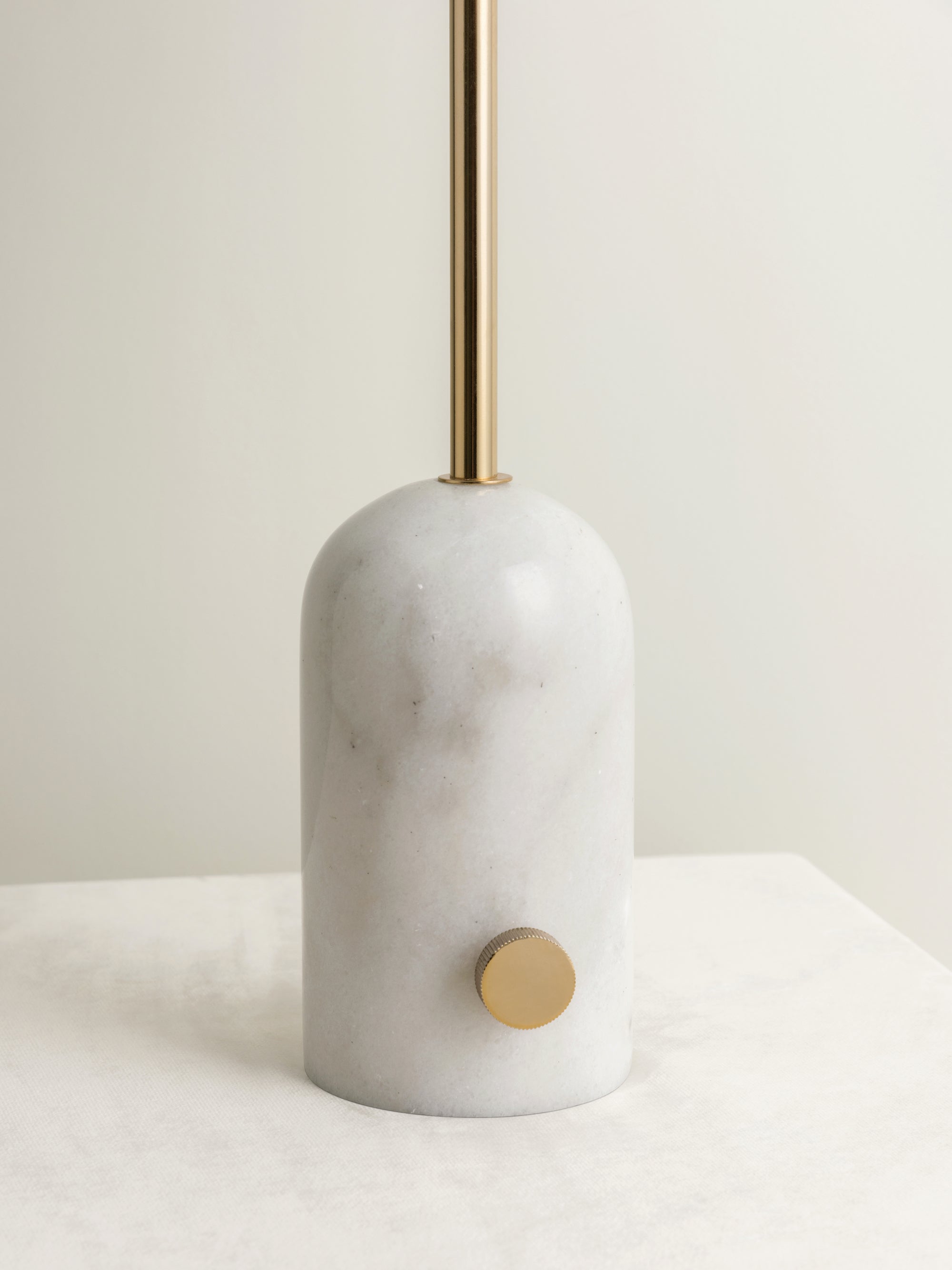 Penn - white marble and brass table lamp