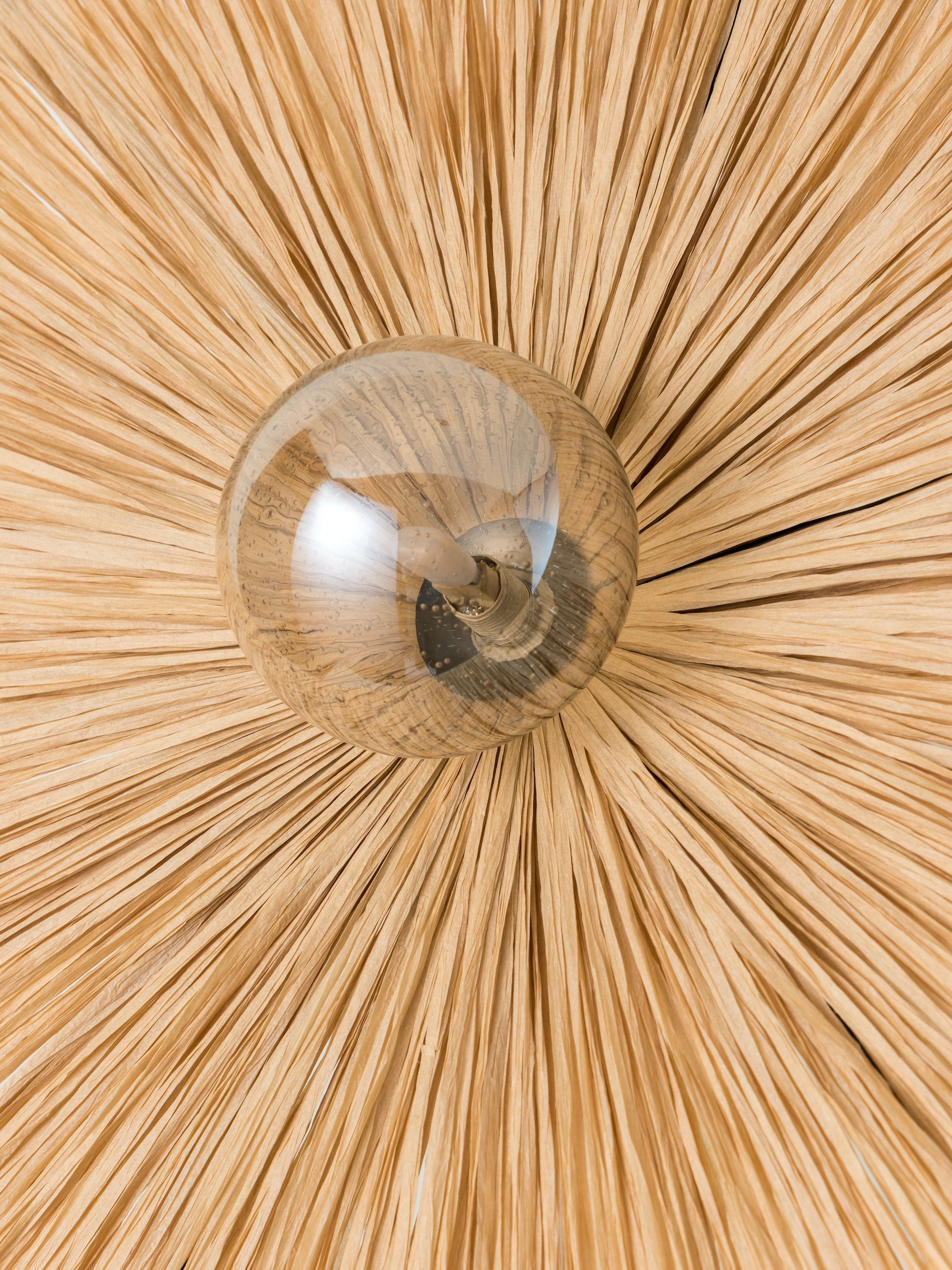 Ridotti - 1 Light Natural Raffia and Burnished Brass Floor Lamp