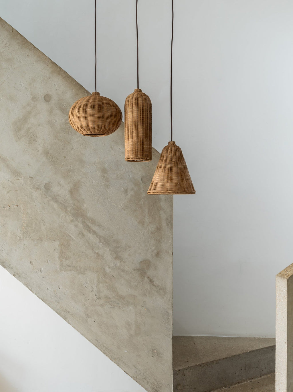 Aditi - 3 light rattan pendant