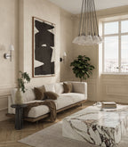 Alba - 1 light alabaster and bronze wall light