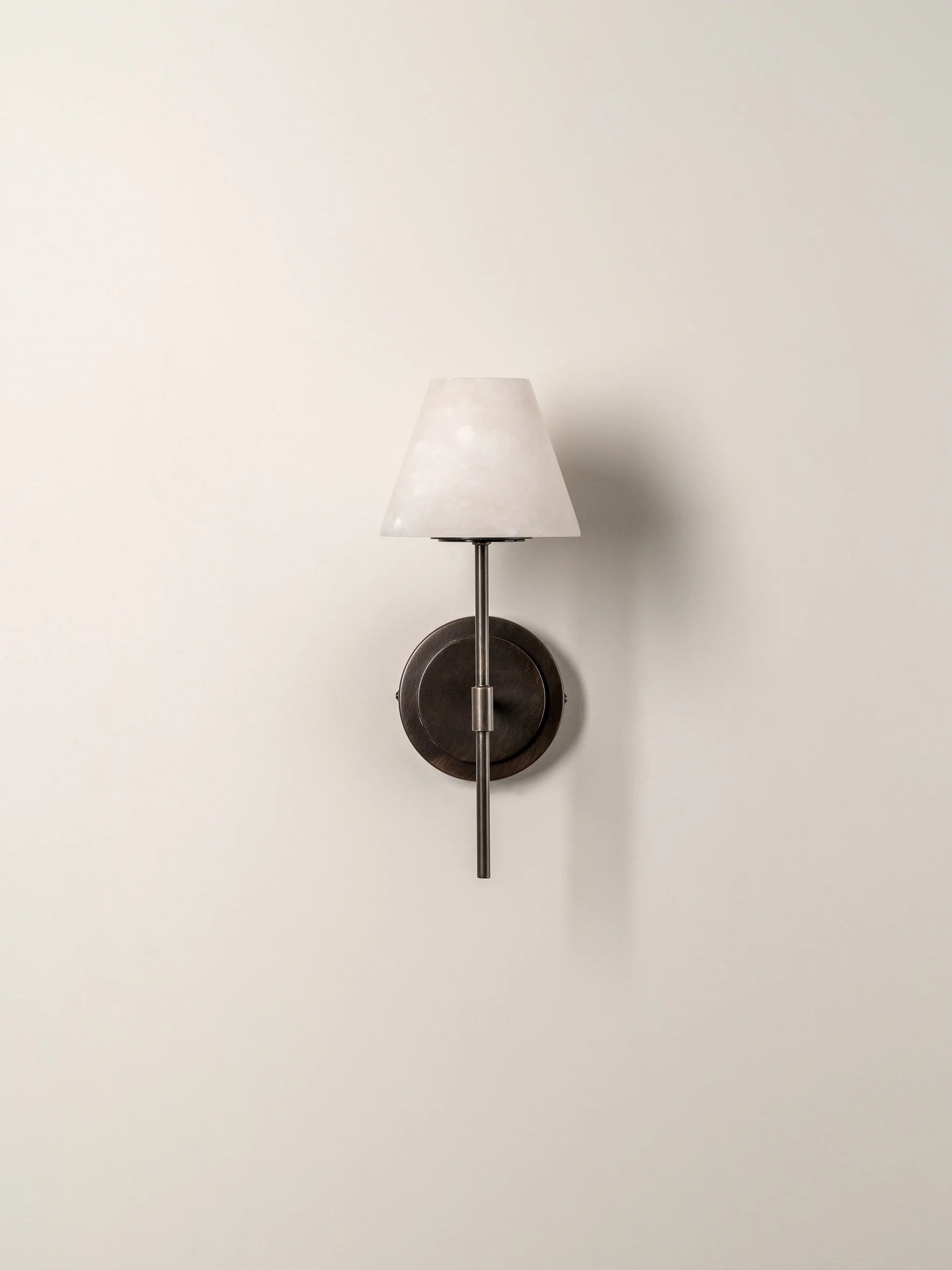 Alba - 1 light alabaster and bronze wall light
