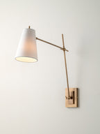 Celano aged brass wall light