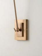 Celano aged brass wall light