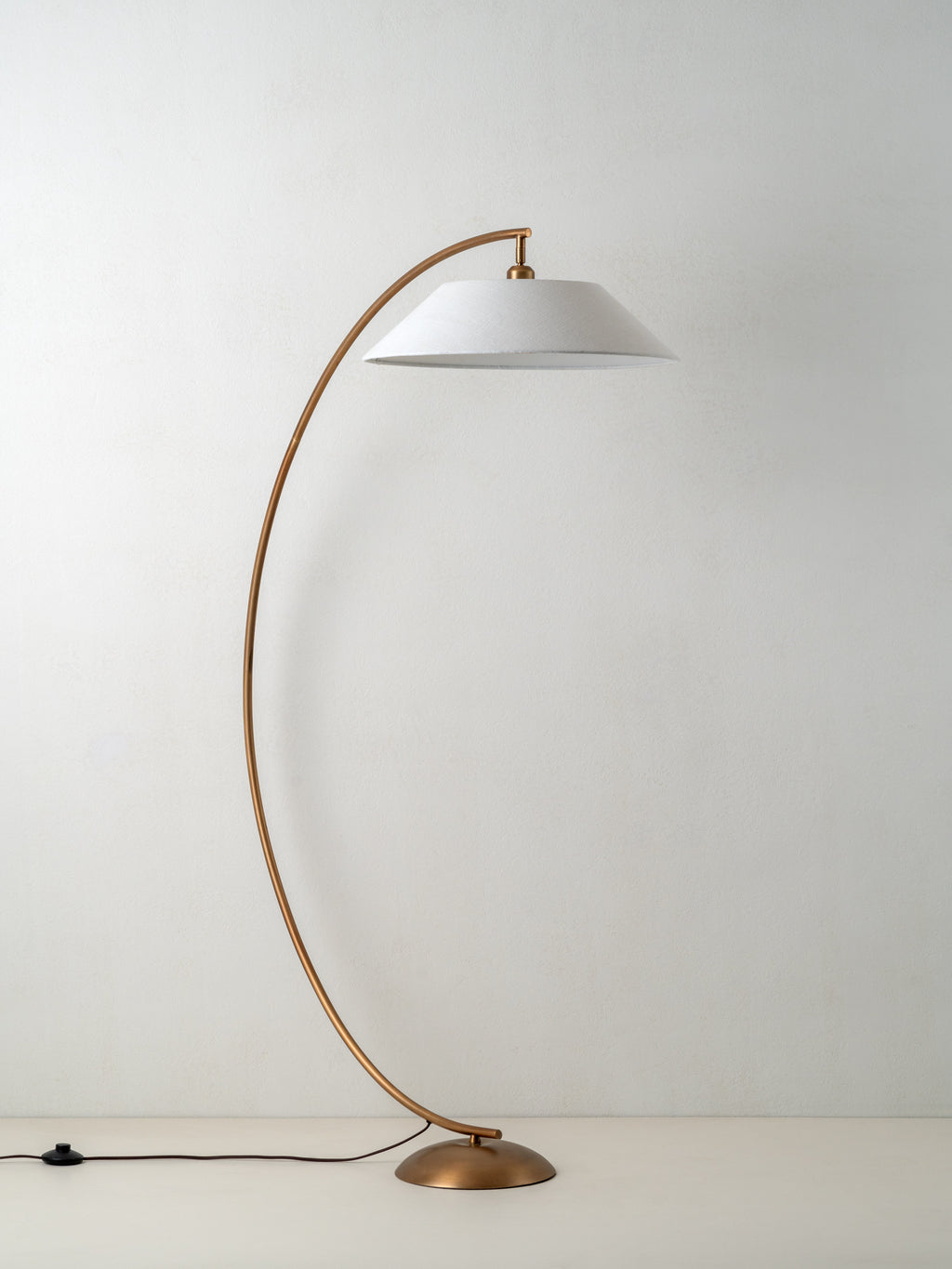 Circo aged brass floor lamp