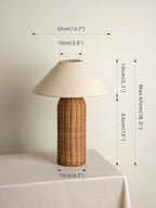 Ensia - tall rattan table lamp