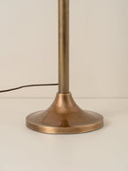 Ottino - aged brass and linen floor lamp