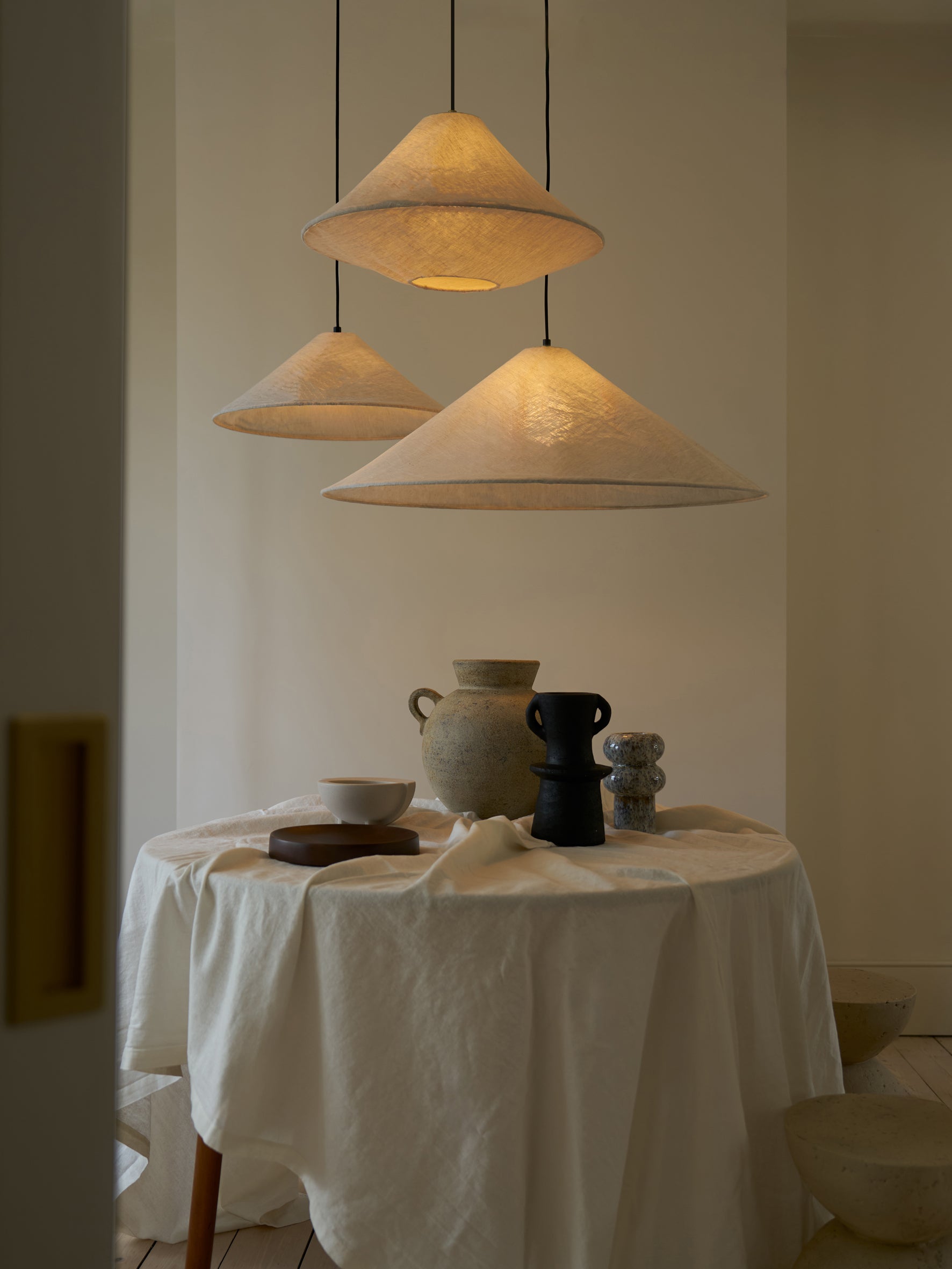Siya - collapsible linen lampshade