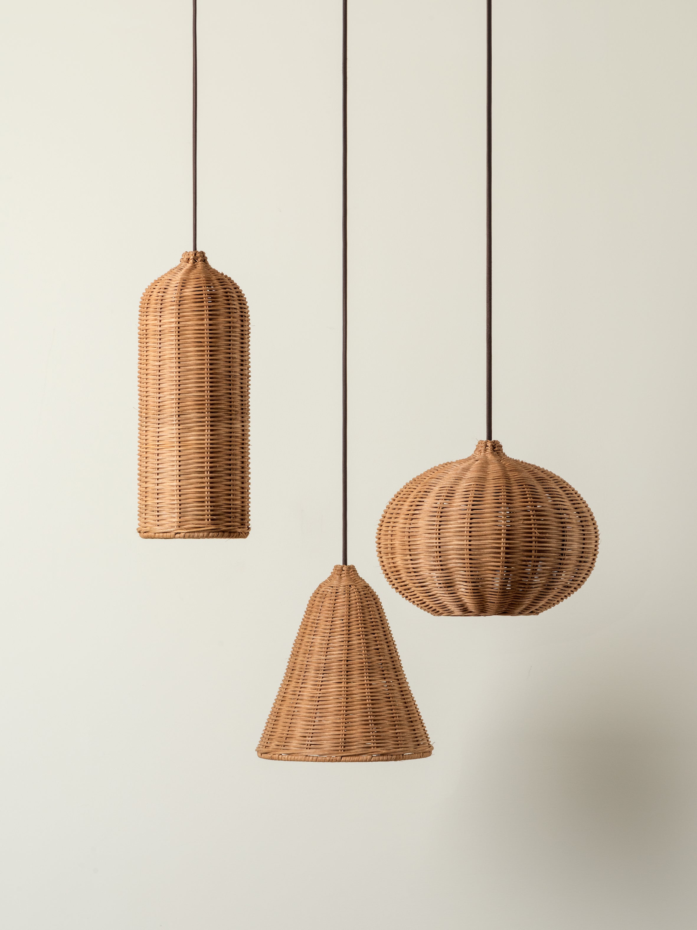 Aditi - 3 light rattan pendant