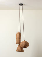 Aditi - 3 light rattan pendant
