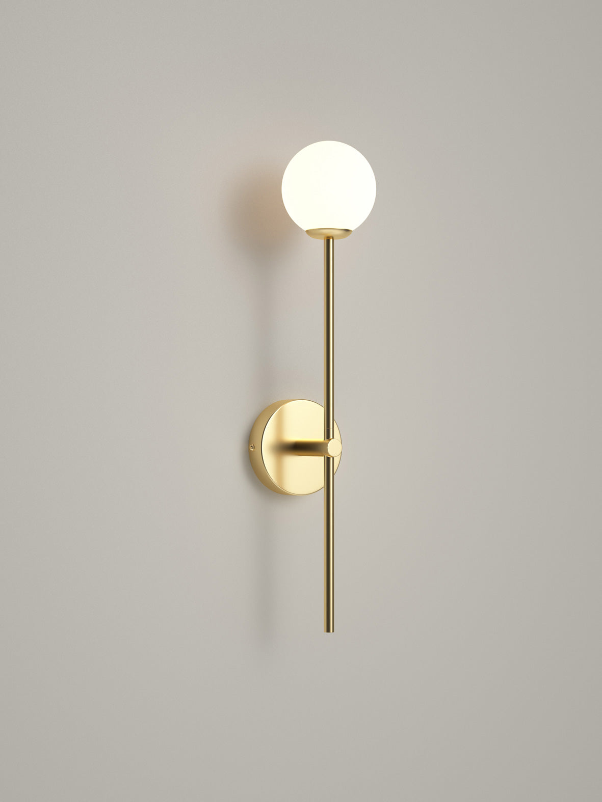Chelso - brushed brass and opal wall light