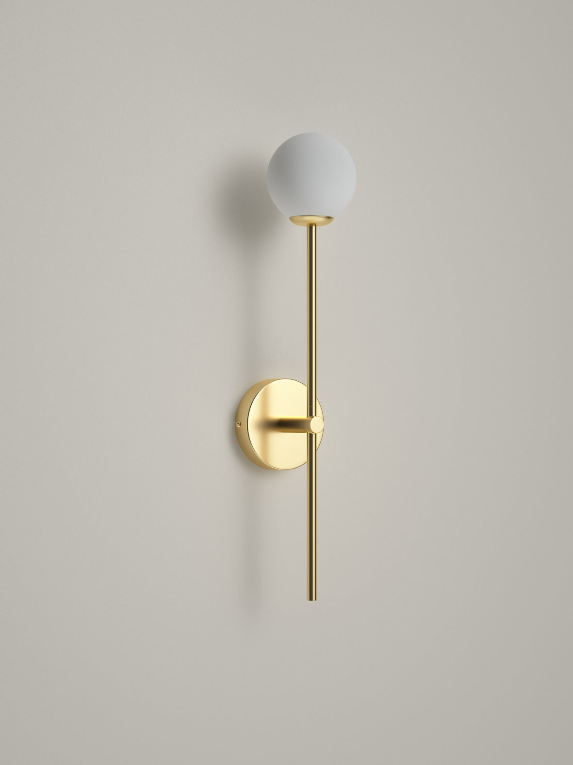 Chelso - brushed brass and opal wall light