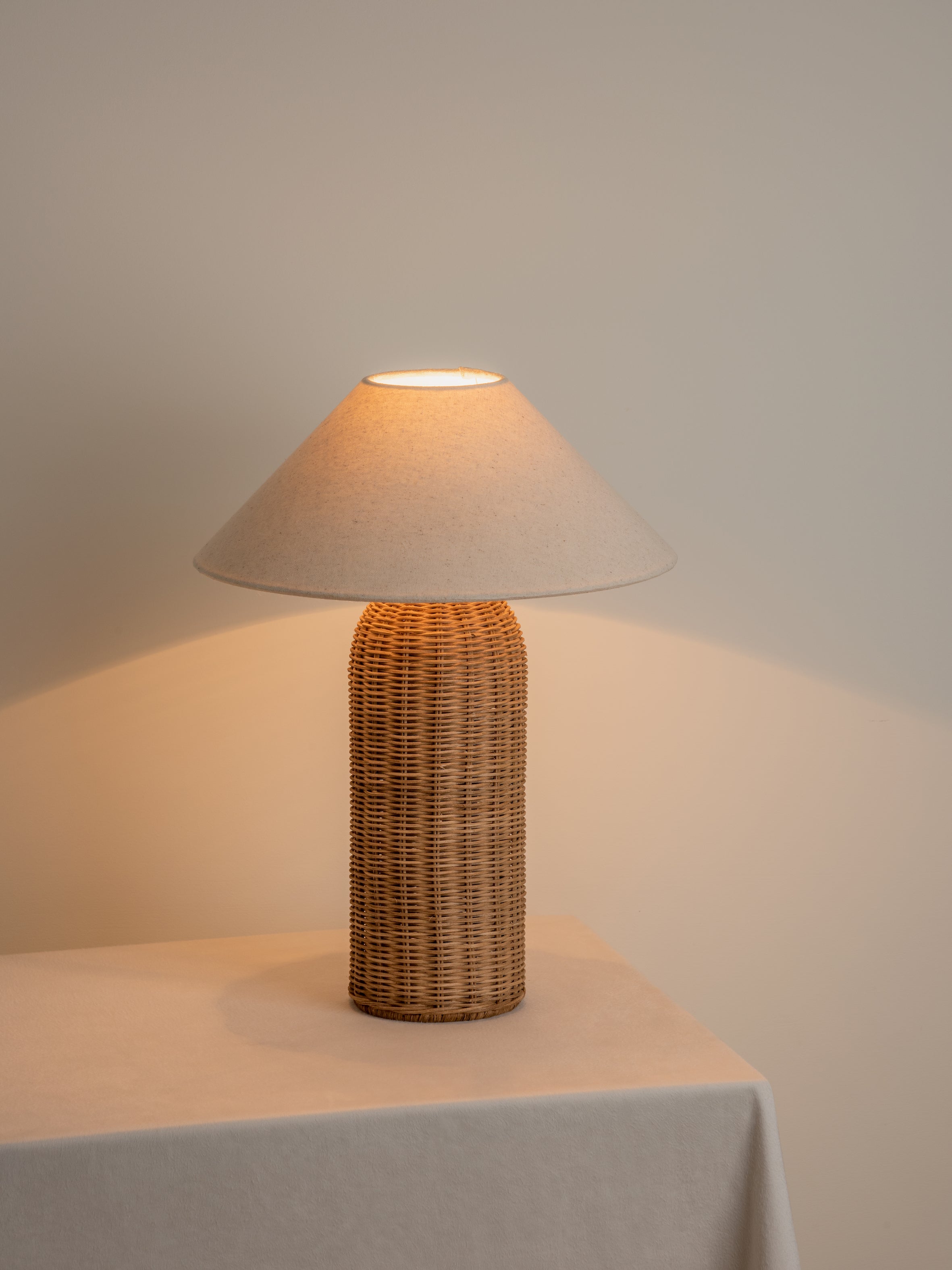 Ensia - tall rattan table lamp