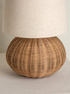 Sanvi - rattan globe table lamp